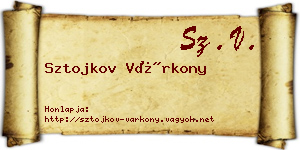 Sztojkov Várkony névjegykártya